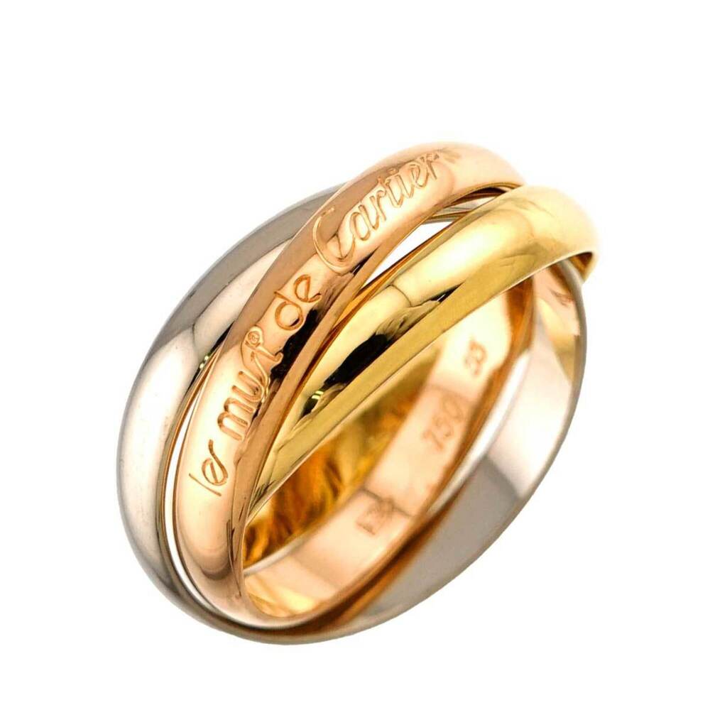 CARTIER 18k Pink Trinity Ring #55